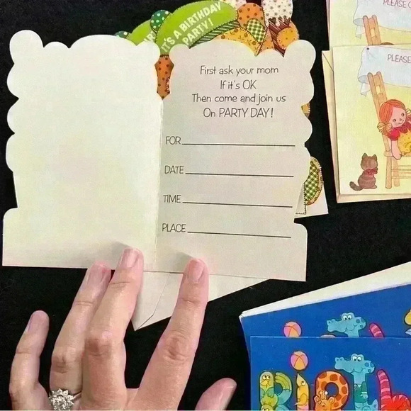 Vintage 70s/80s- Birthday Party Invitations Bundle- 4 designs - Picture 3 of 15